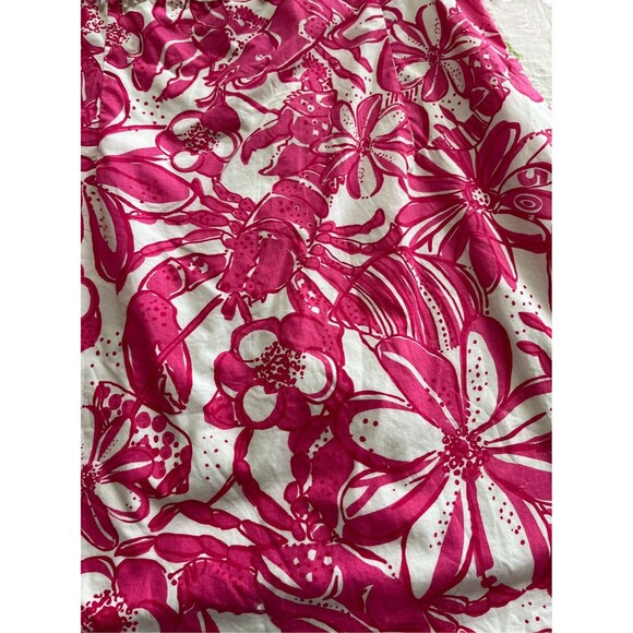 Lilly Pulitzer Dress Jubilee Coronado Pink Lobster Crochet Size 8 - Picture 12 of 12